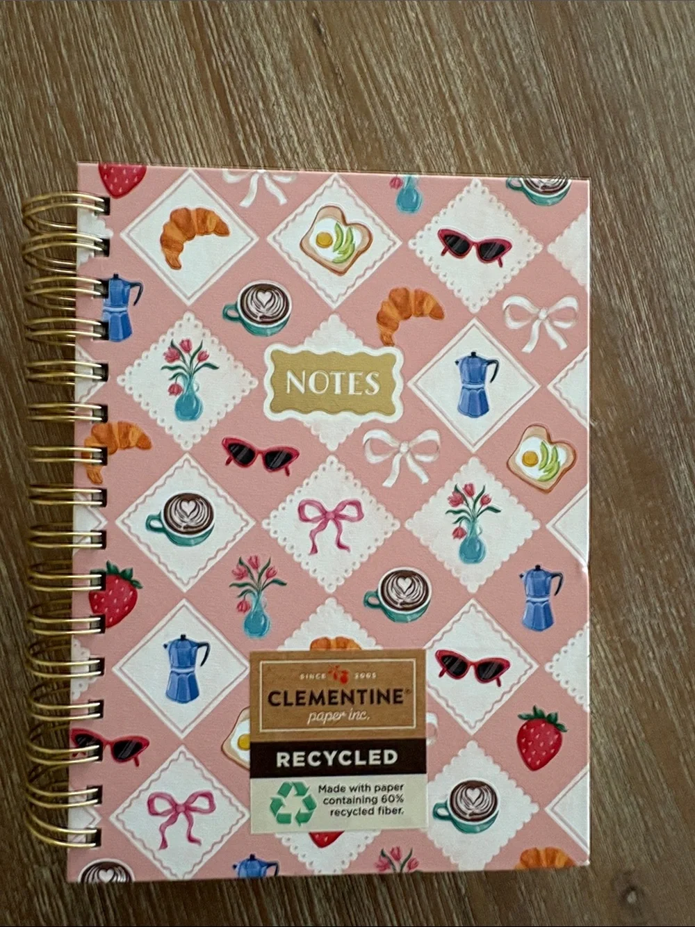 New Clementine Pink Recycled Notes Spiral Notebook